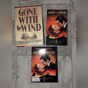 Gone with the Wind 1964 Book, VHS & DVD Bundle by Margaret Mitchell